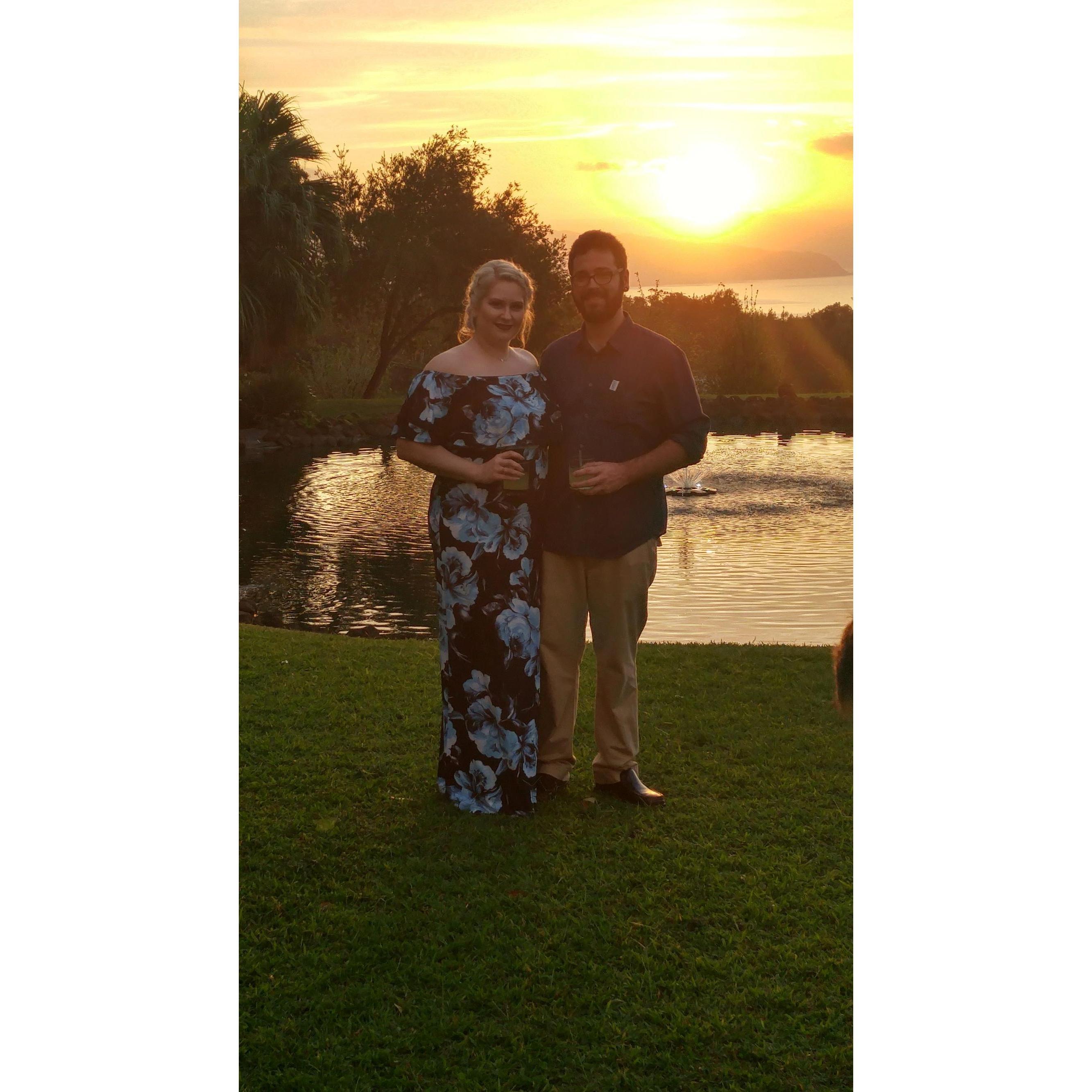Sunset at Erika's Wedding in Hawaii