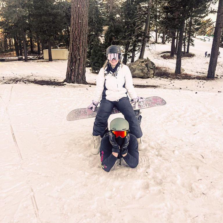Austin taught me how to snowboard, but don't tell him that...