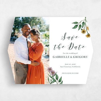 White Diamond Wedding Save the Date - Mirasol Photo