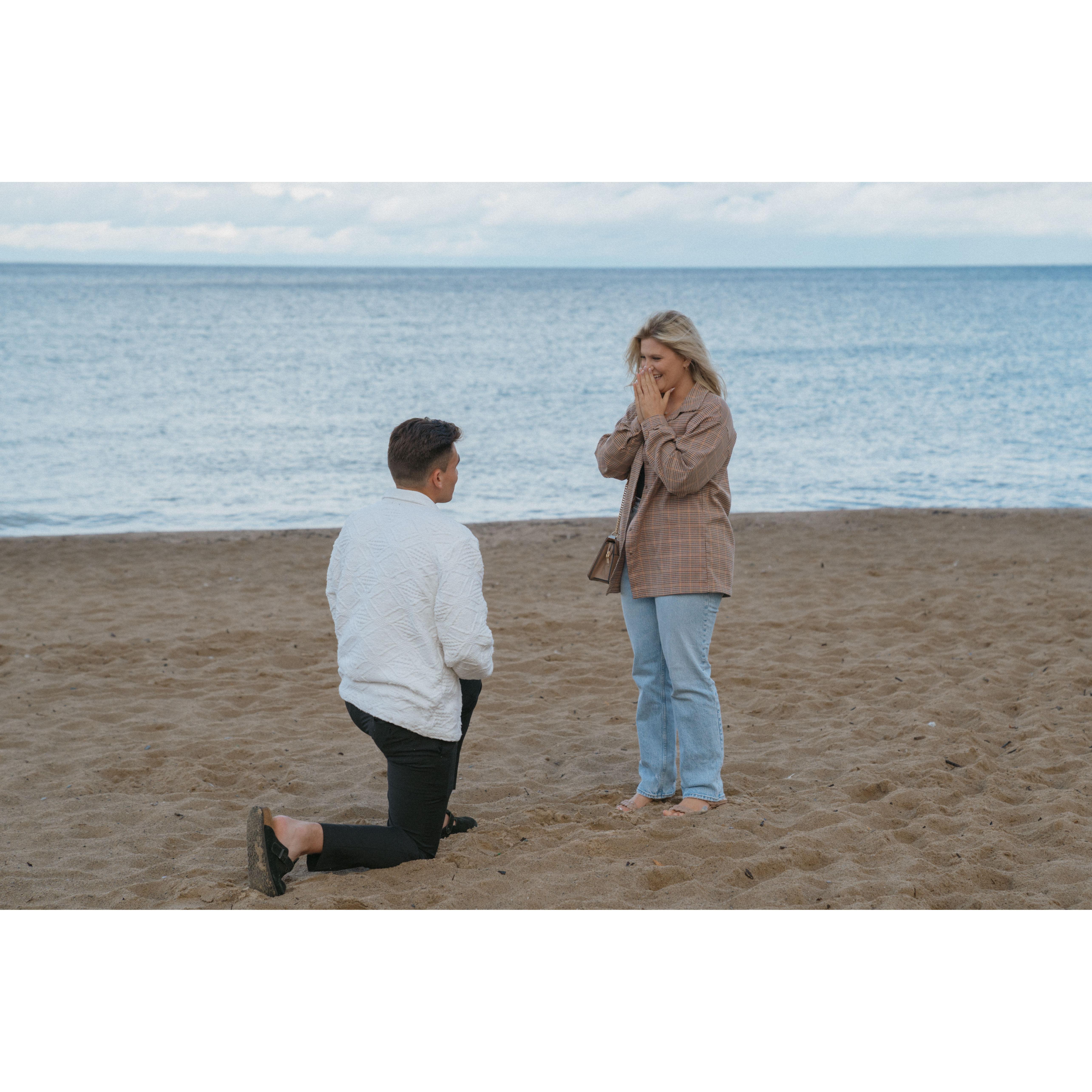 The day he proposed!