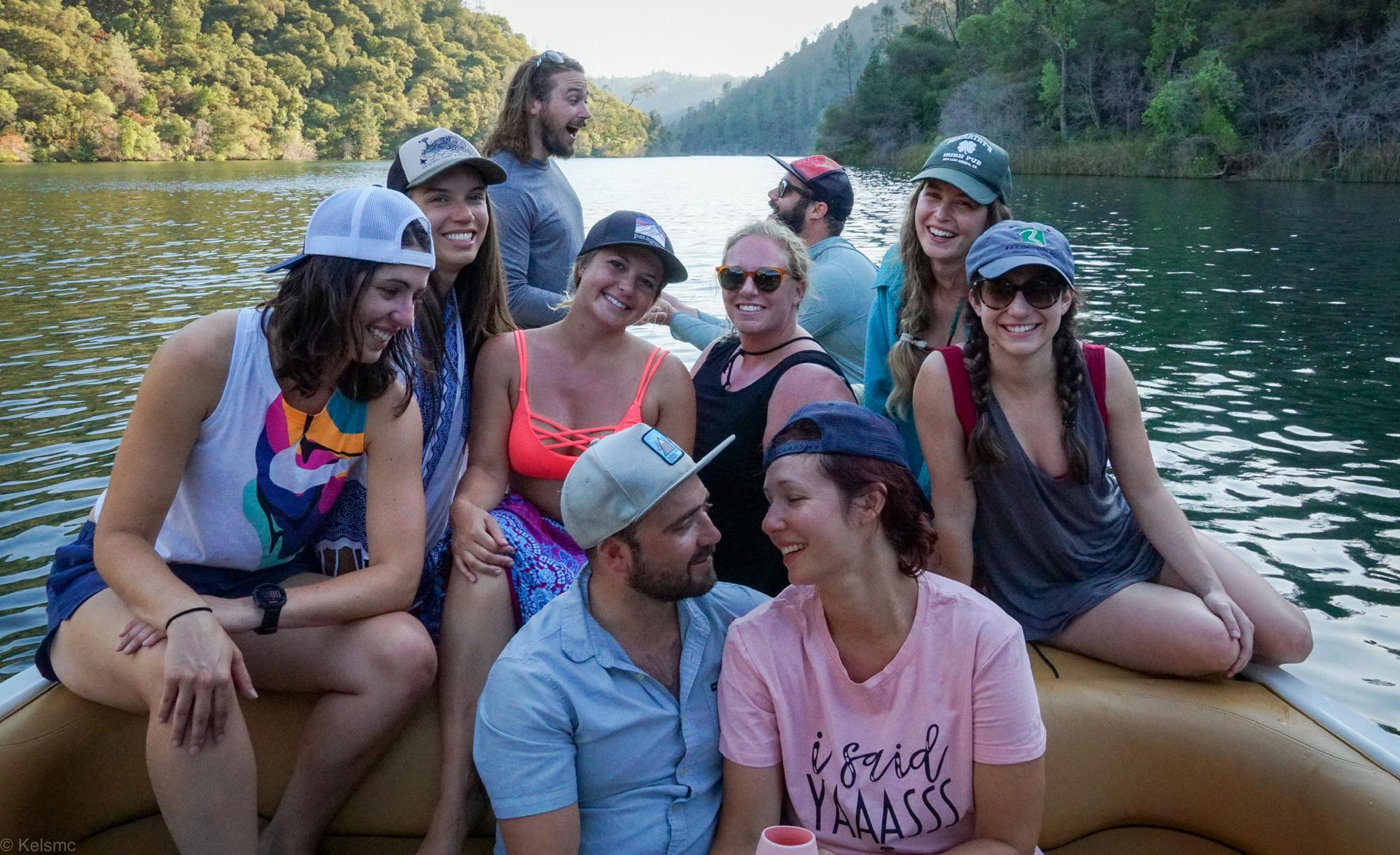 Our “I do” crew that was there the day we got engaged at Lake Clementine in Auburn, California (including Tim who took the picture!)