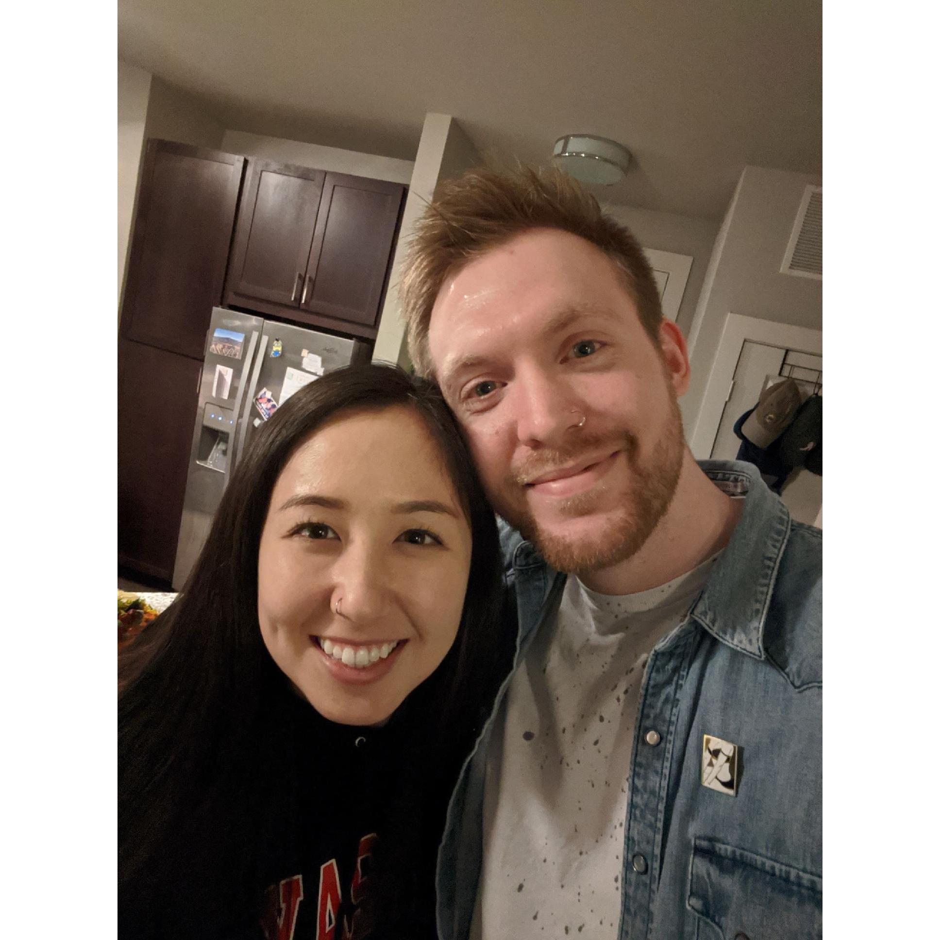 first photo together, 12/12/2020