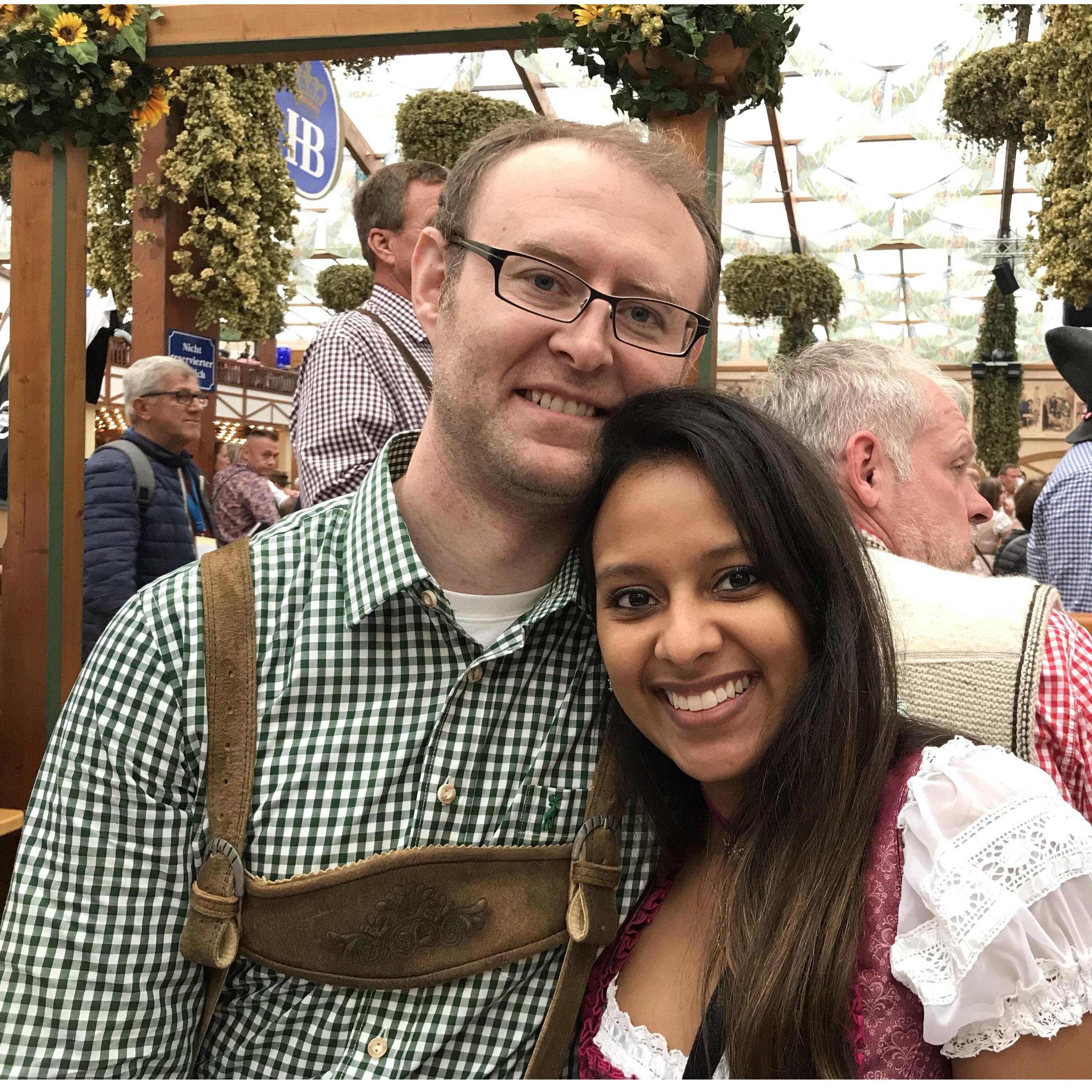 Our first Oktoberfest together in Munich, Germany! =)