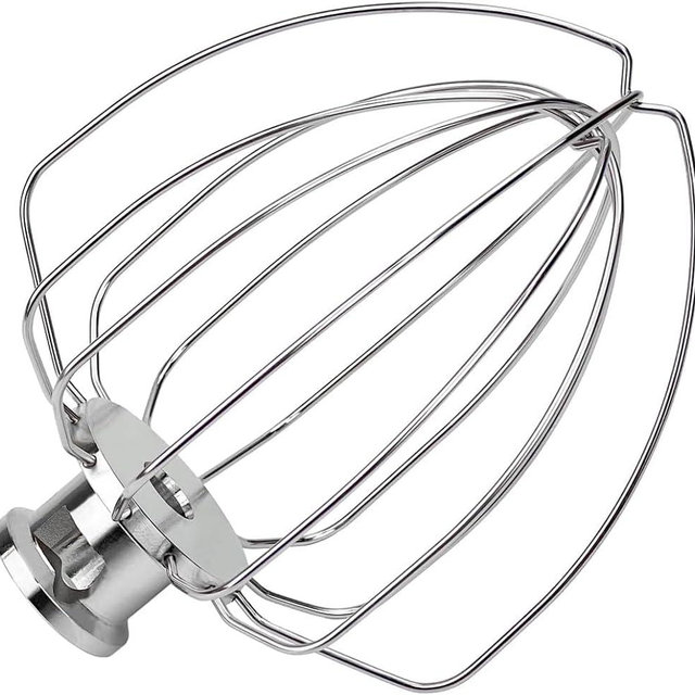 K45WW Wire Whip Stainless Steel Whisk Replacement Attachment for KitchenAid Tilt-Head Stand Mixer, for Egg Heavy Cream Cakes Mayonnaise, Dishwasher Safe