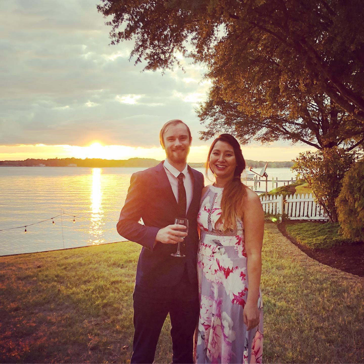 At a friend's wedding.