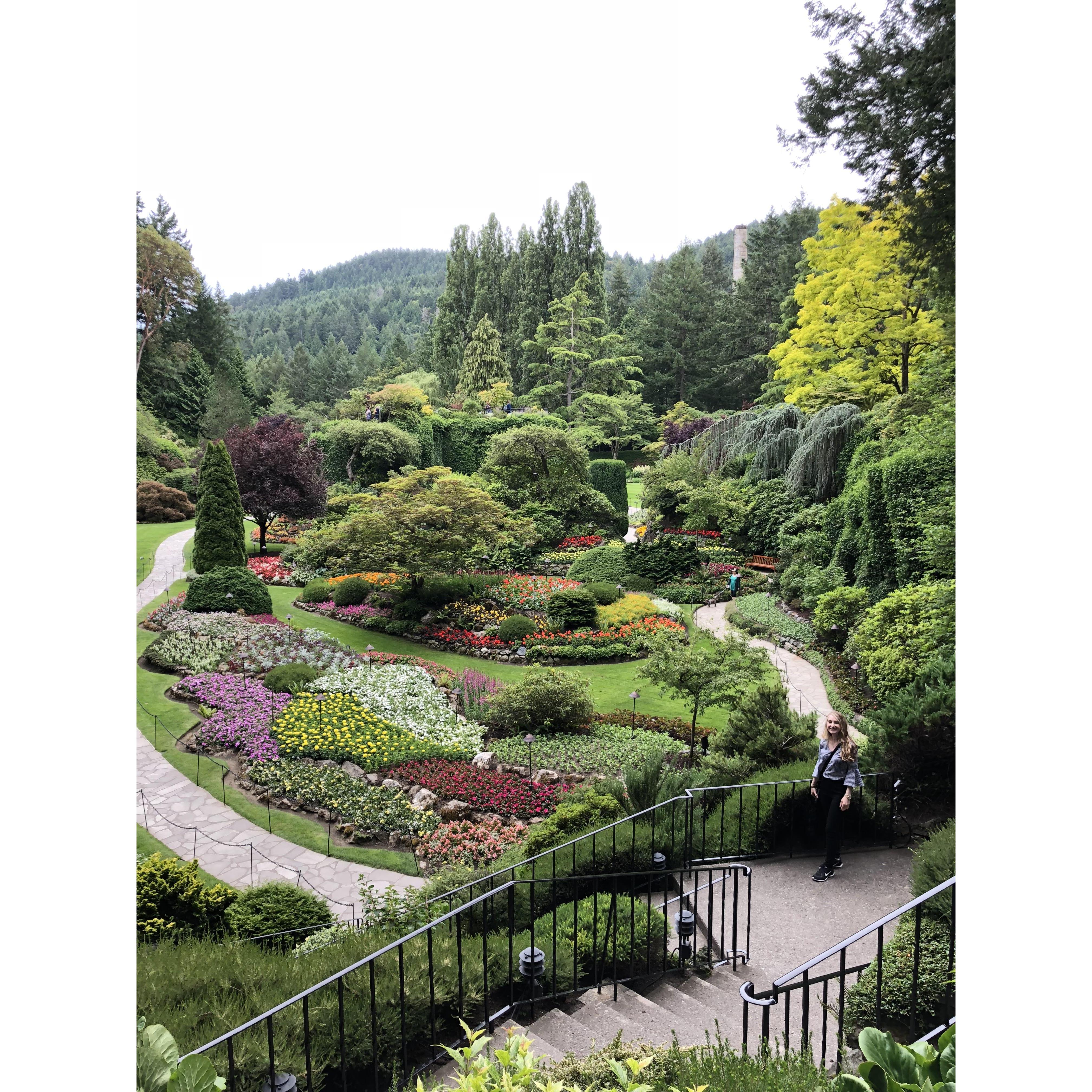 July 2018 - Mallory at the Butchart Gardens in Victoria Canada.