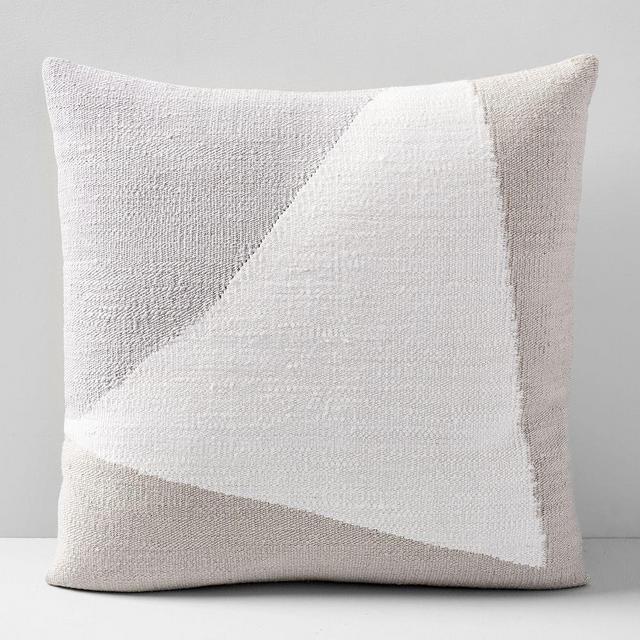 Amplified Arrow Pillow Cover, 24"x24", Frost Gray