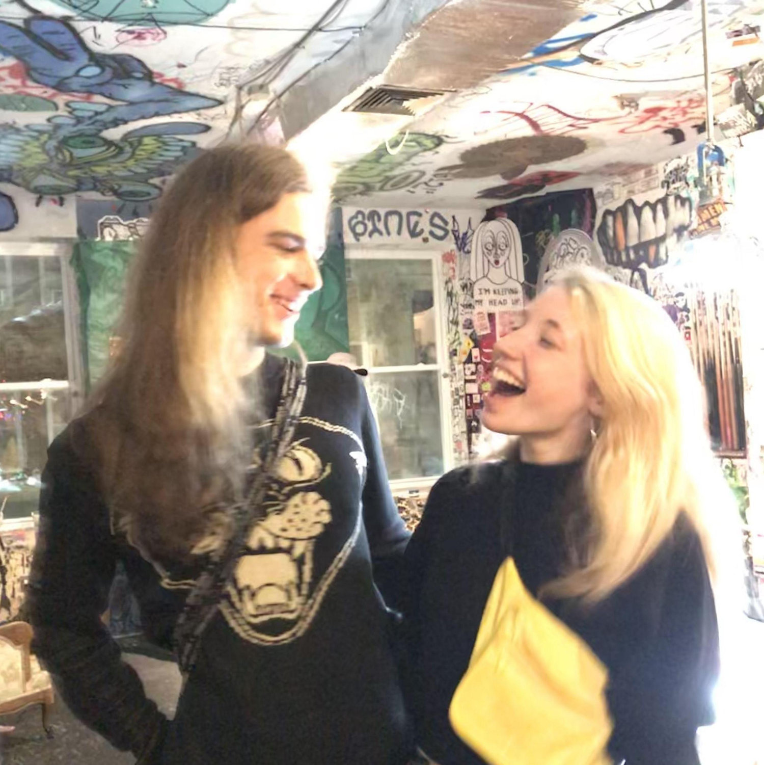 Drinks at Tattooed Mom's on South Street early on in our relationship