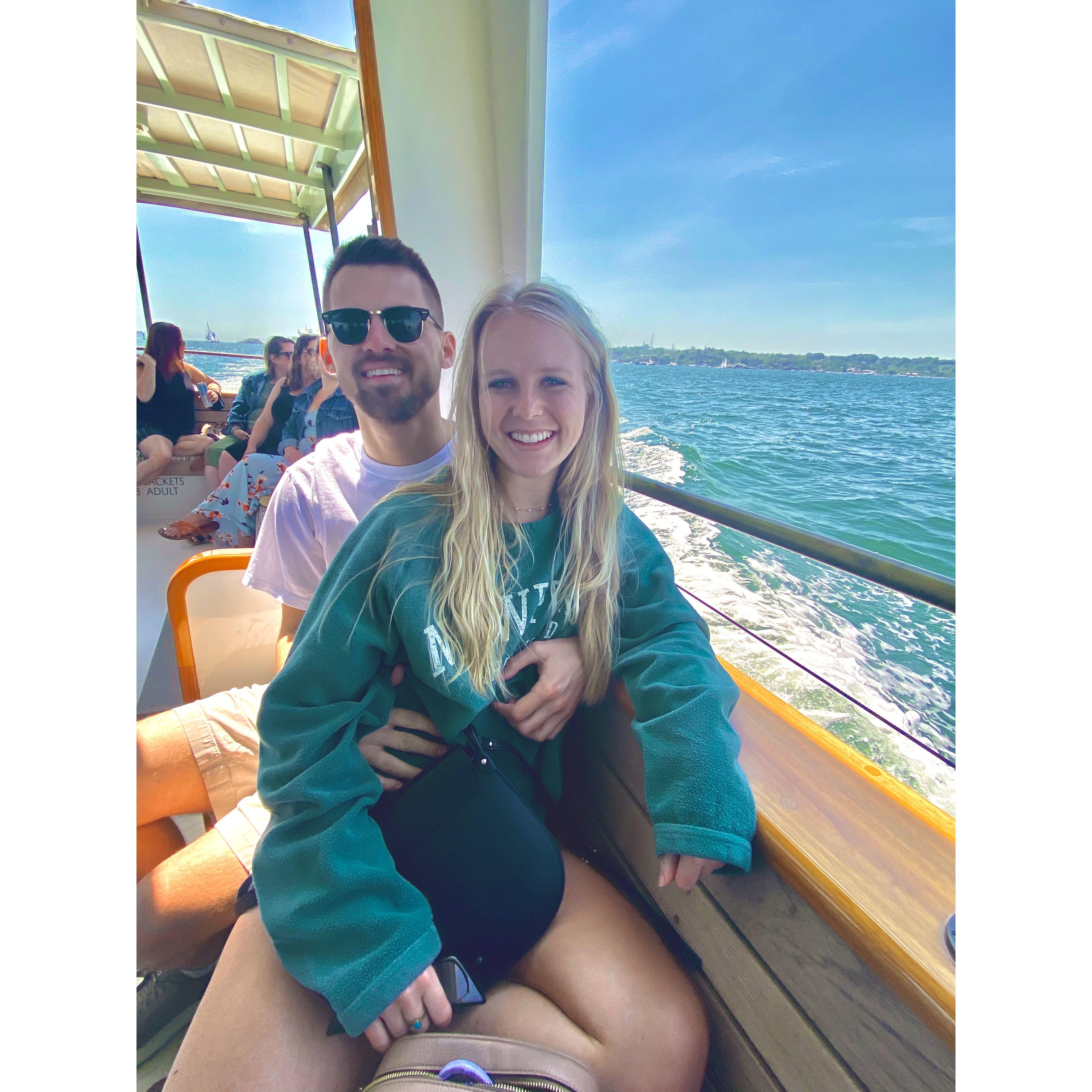 Boat tour in Newport, RI.