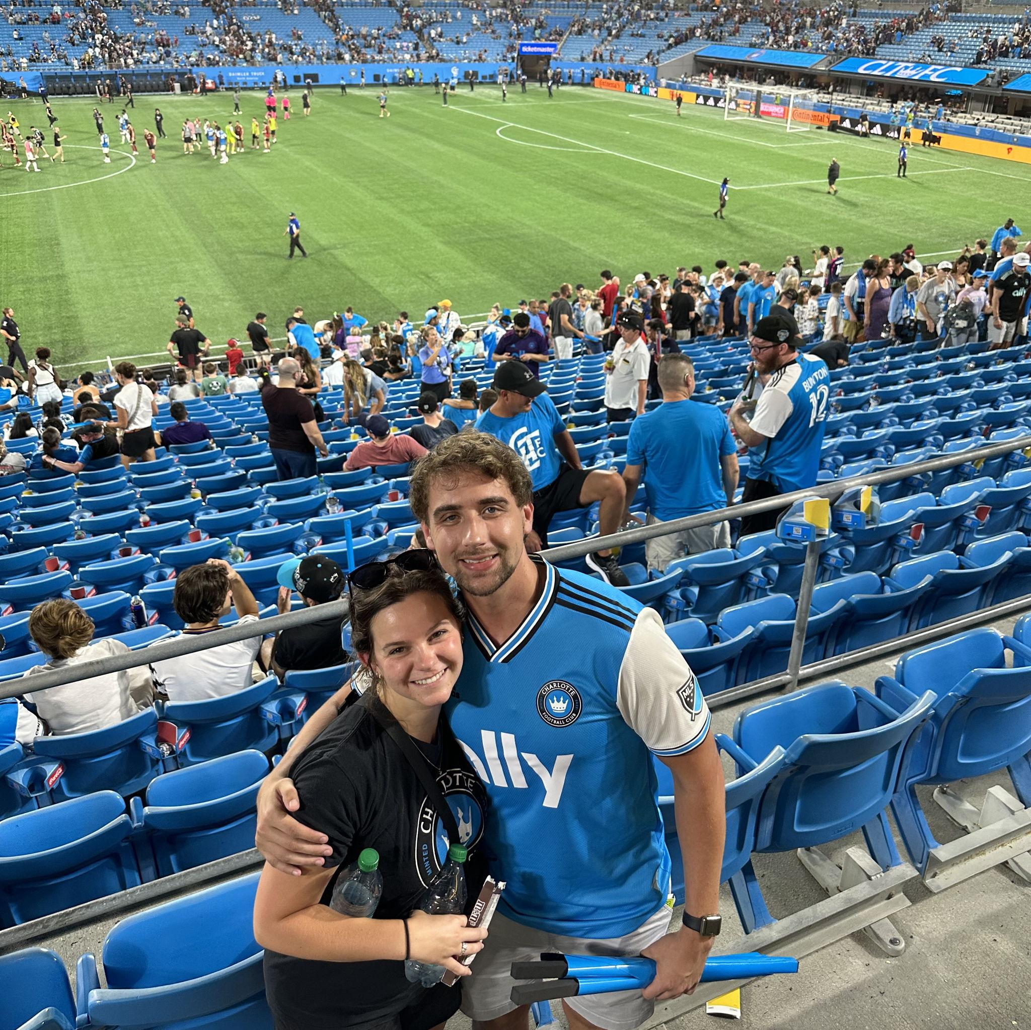 First trip to CLT to meet Evan's family and watch the Charlotte FC game!