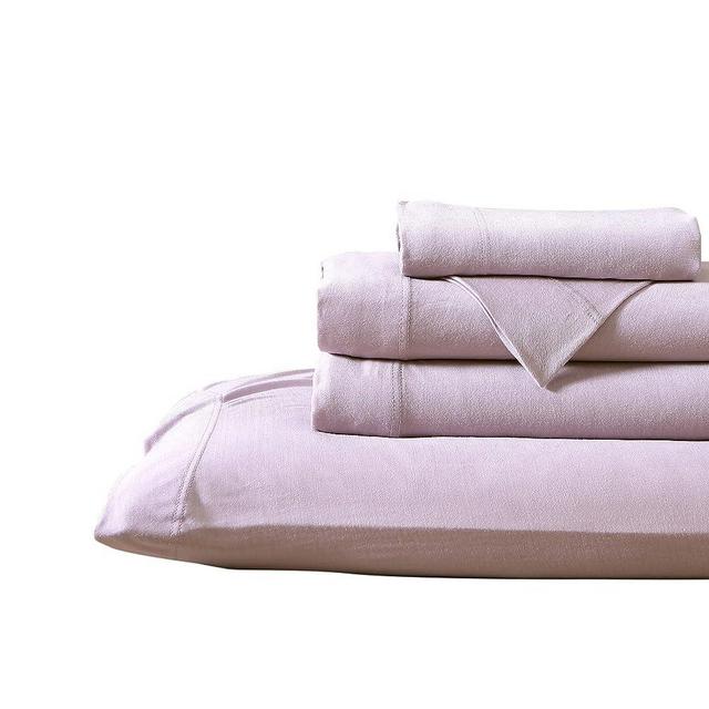 Brielle Home Tencel Modal – 100% Modal, Beech Tree Fiber – T-Shirt Jersey Knit – Cooling, Breathable, Wrinkle Resistant – Sheet Set, Lilac, King