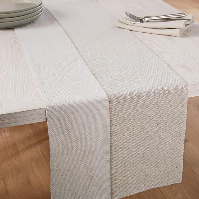 Cotton Canvas Table Runner, Belgian Flax