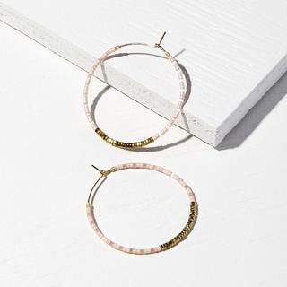 Powder Pink Hoop Earrings