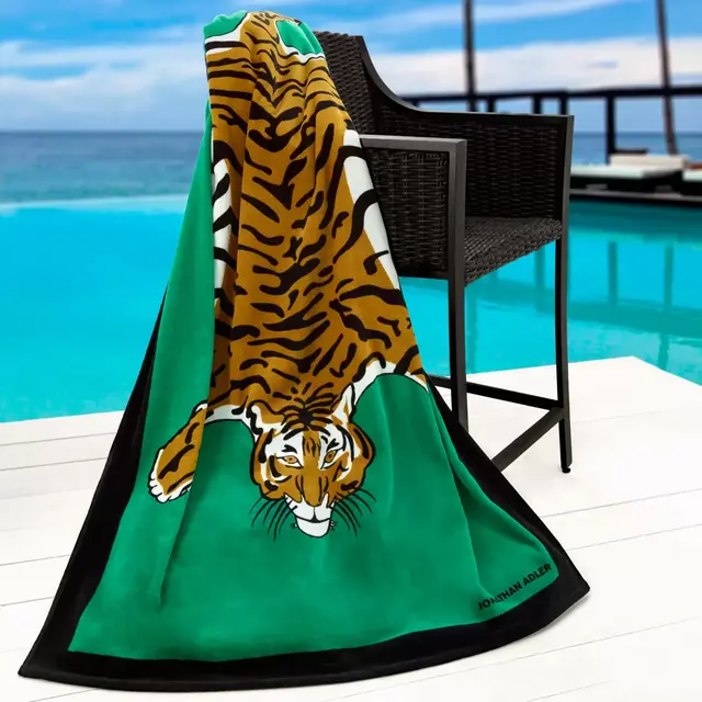 Jonathan Adler™ Tiger Beach Towel in Green