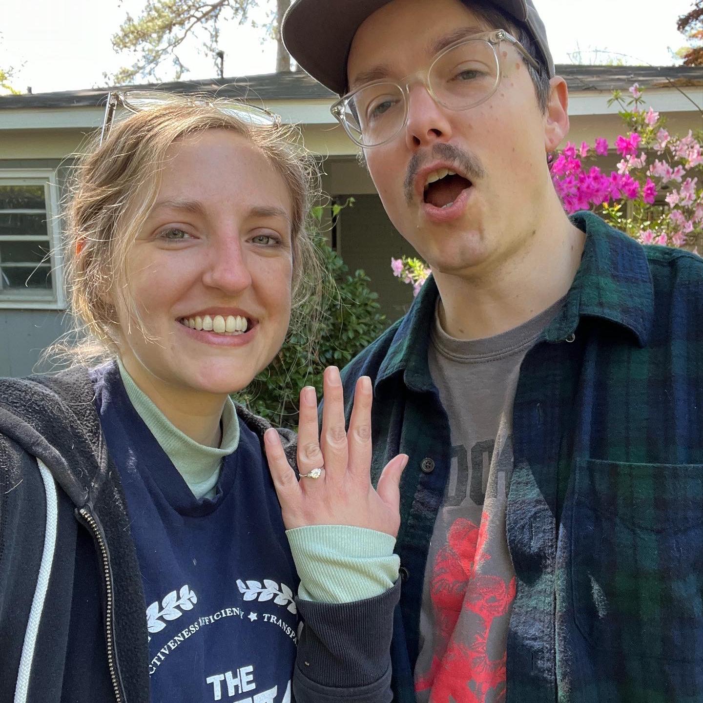 Our first picture as an engaged couple!