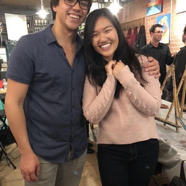 Baby Ian and Baby SueJie on their first date! (Paint & Sip)
