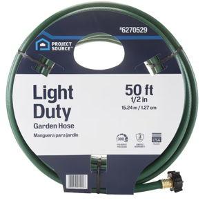 Project Source 1/2-in x 50-ft Light -Duty Vinyl Green Hose