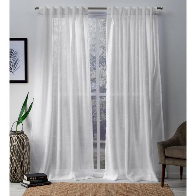 Bella curtain panels White 54x84 - Exclusive Home