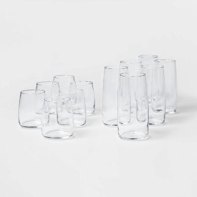 12pc Glass Cranston Double Old Fashion and Cooler Glasses Set - Threshold™