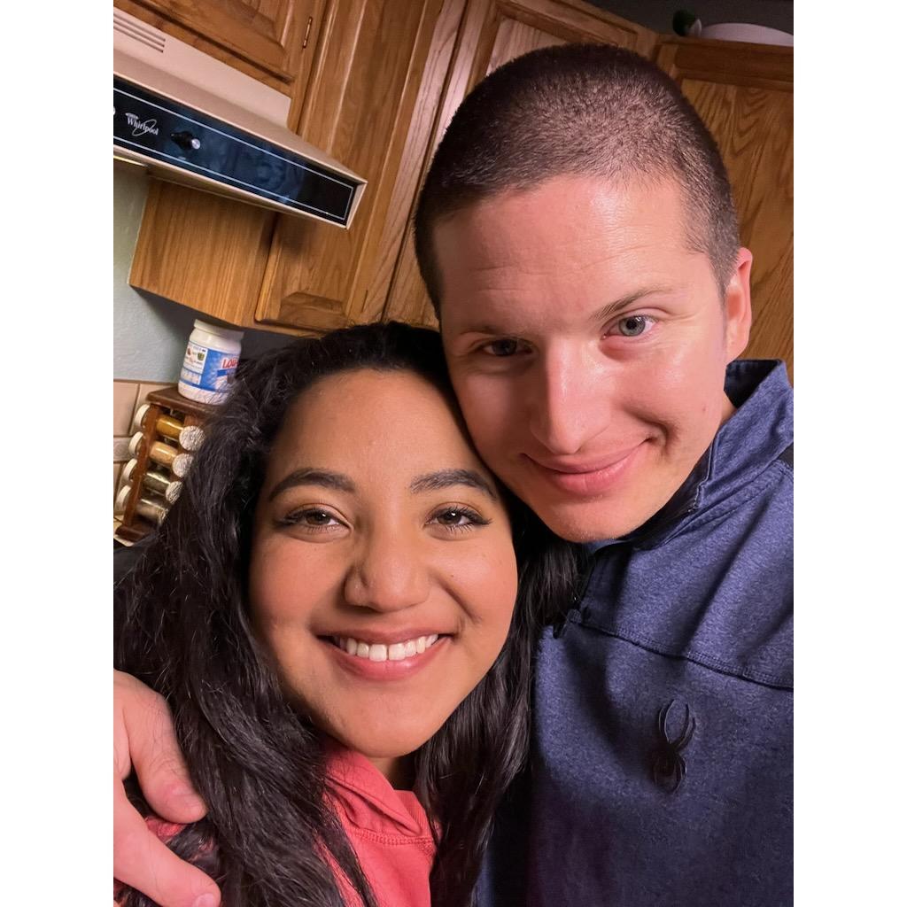 One of our favorite things to do together is cook. Fun fact, the first time Adrian had me over, I told him that I liked to do dishes, and he asked me if I wanted to get married, right there!