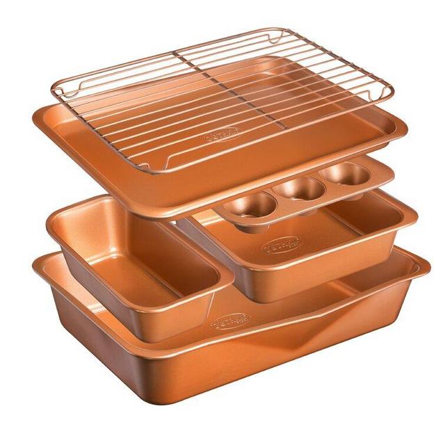 Gotham Steel 6 Piece Non-Stick Aluminum Stackable Bakeware Set