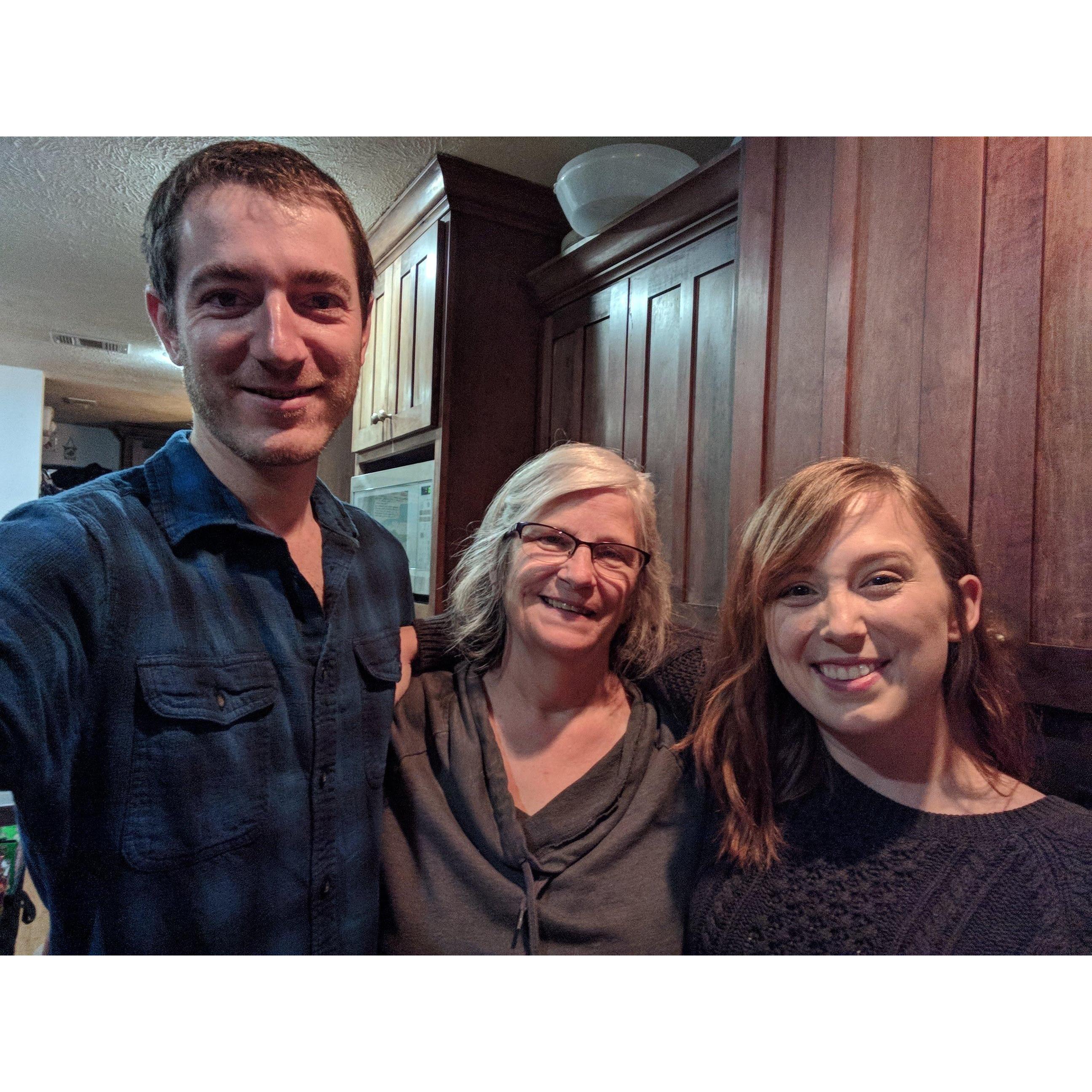 The couple with Forrest's soon-to-be mother-in-law! (Thanksgiving 2018)