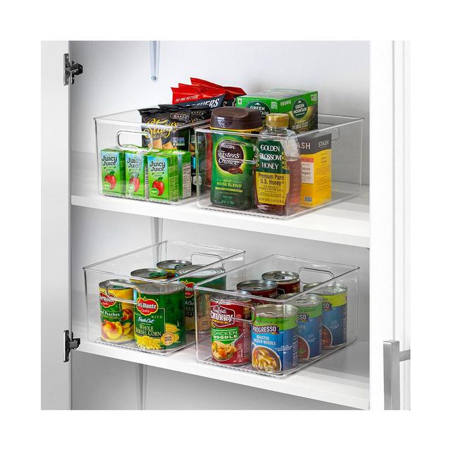 Sorbus Storage Bins Clear Plastic Organizer Container Holders with Handles