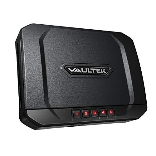 Vaultek Essential Series Quick Access Handgun Safe with Auto Open Lid Pistol Safe Rechargeable Lithium-ion Battery (Not Compatible with Smart Key)