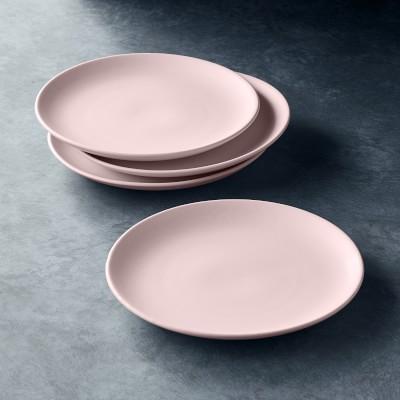 Open Kitchen Matte Coupe Salad Plates, Set of 4, Pink