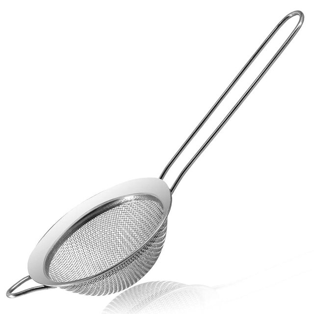 Anaeat Fine Mesh Strainers - Premium Stainless Steel Colander Sieve Sifters, with Durable Mesh and Sturdy Handle, Excellent for Sifting Dry ingredients, Flour, Pastas, Rice, Tea (3.94"）