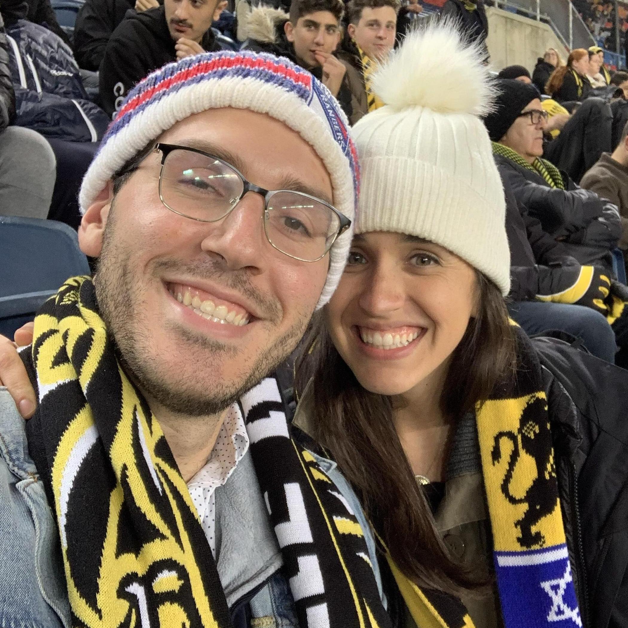 Our first professional soccer game together!
