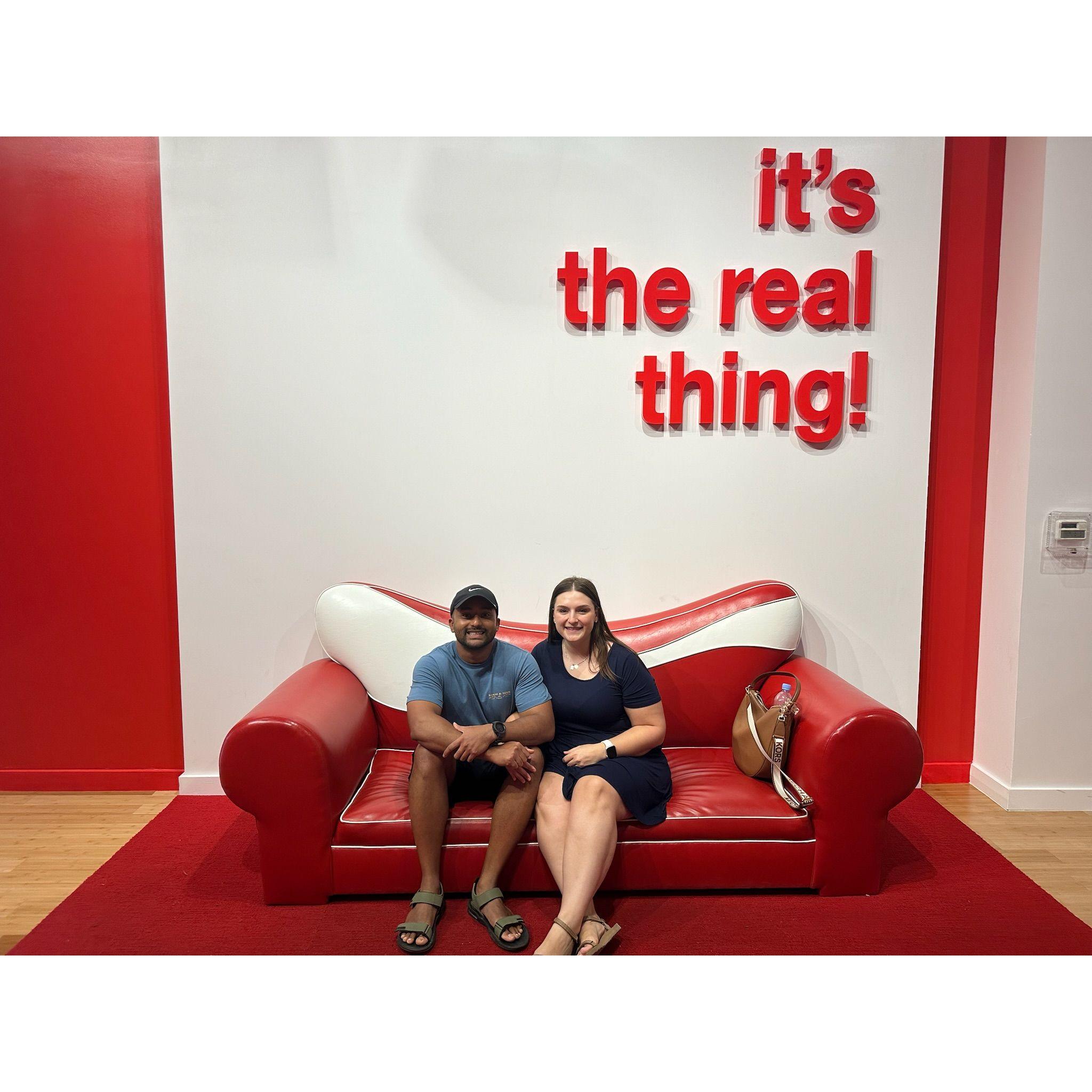 At the Coca Cola Museum in Atlanta, GA