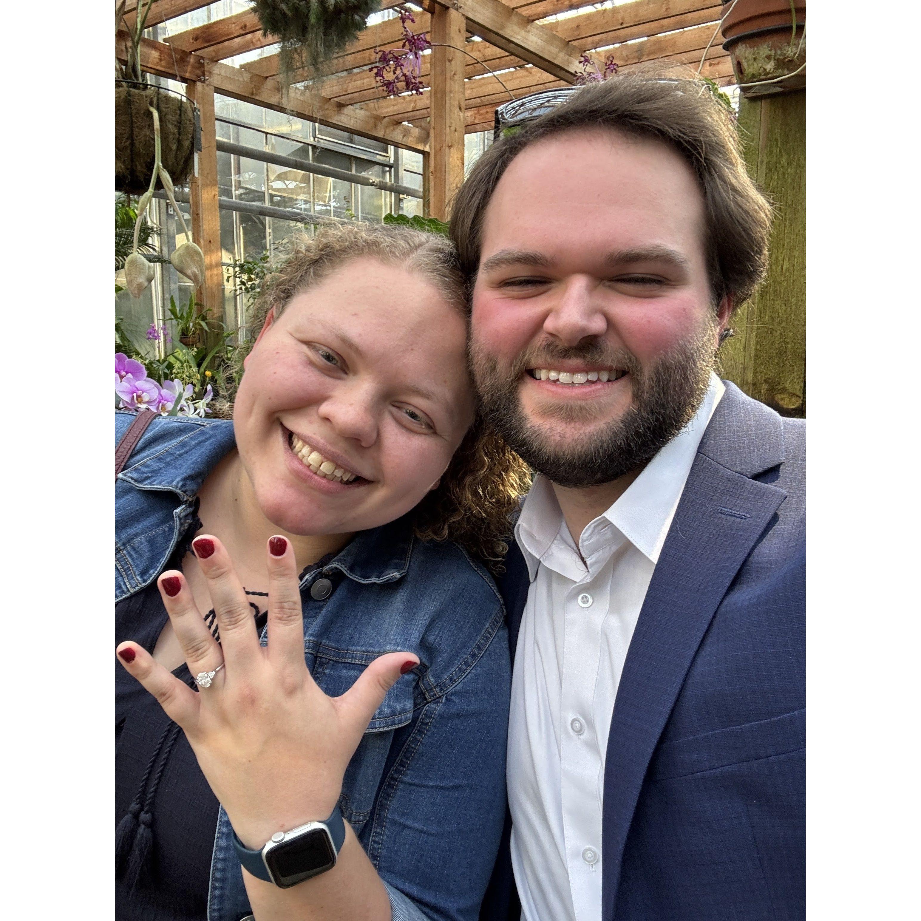Our first selfie post-engagement.