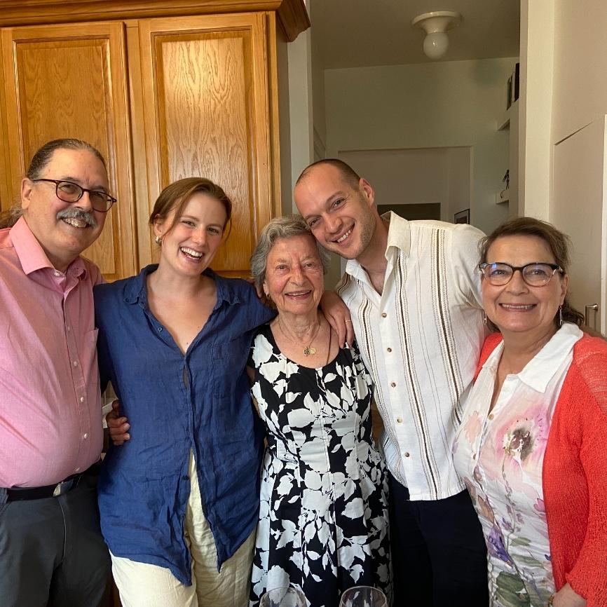 Celebrating Michael’s graduation with his mom, Roger, Oma and Opa!