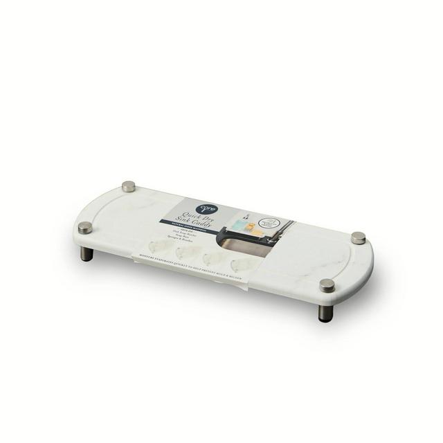 Core Kitchen Quick Dry Sink Caddy: Diatomaceous Earth Sponge Holder & Kitchen Sink Accessories