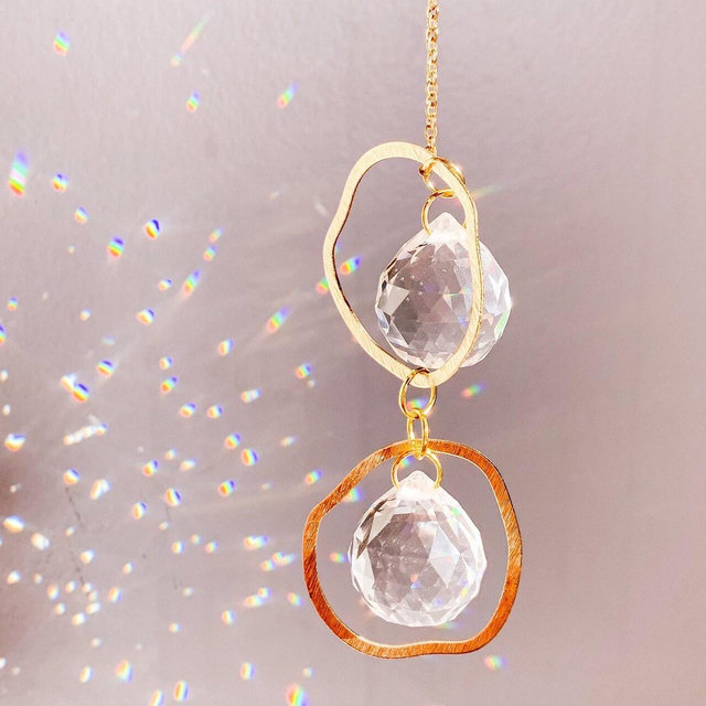 Suncatcher-crystal suncatcher-Opal sun catcher for window-crystal prisms sun catcher-rainbow sun catcher-wall hanging-crystal wall hanging