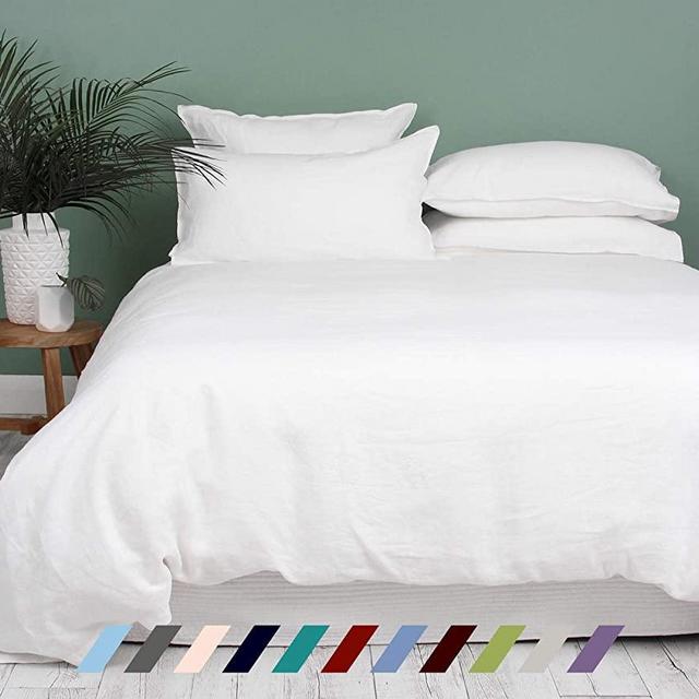 Kotton Culture Premium Duvet Cover Set 3 Piece with Zipper & Corner Ties 100% Egyptian Cotton 600 Thread Count Luxurious 1 Duvet Cover 2 Pillow Shams (Queen/Full, White)
