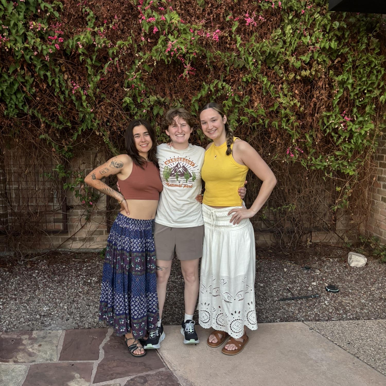 Maya (officiant), Emma, and Abby in Tucson 2025