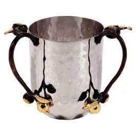 Golden Pomegranate Hammered Washing Cup by Yair Emanuel
