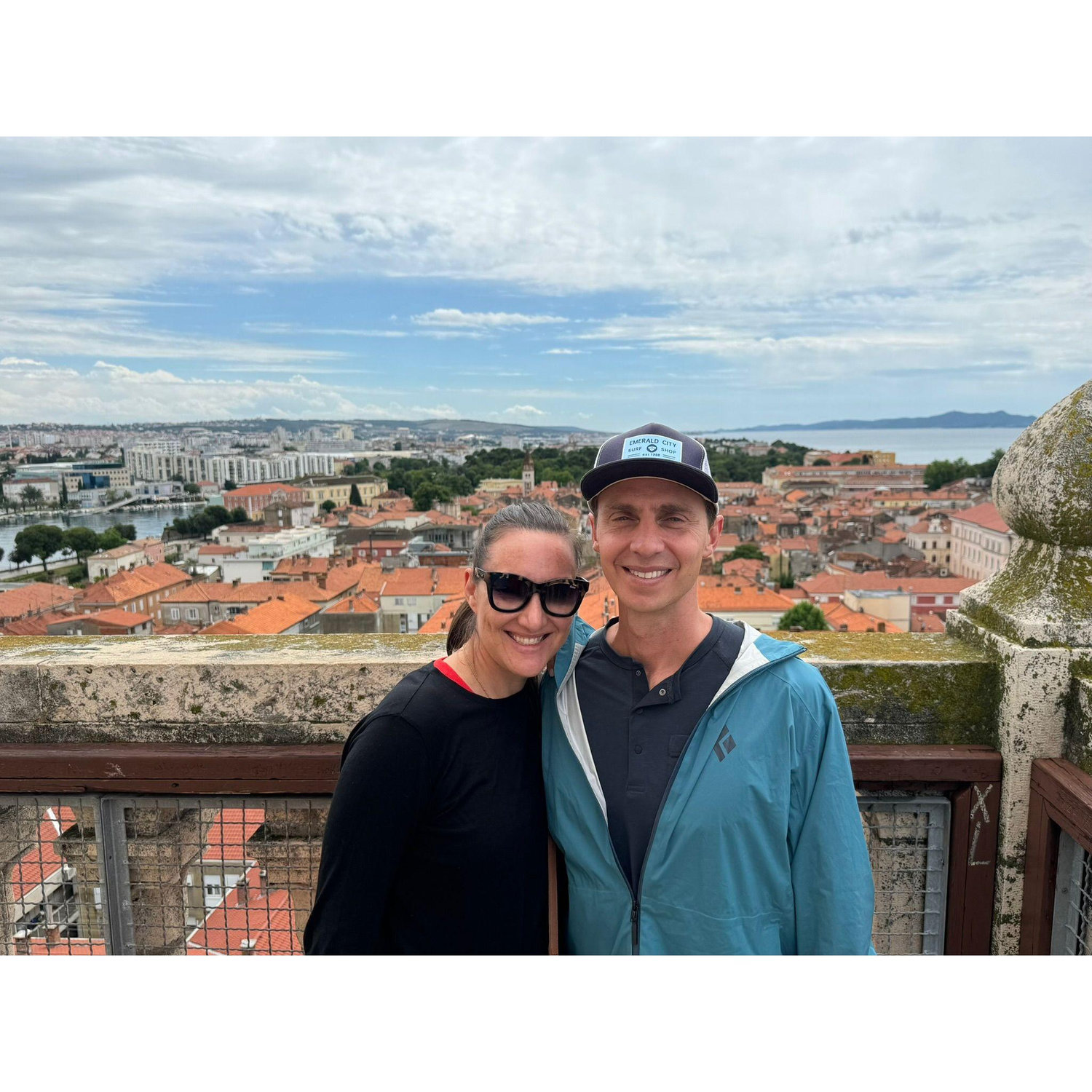 Up in the tower in Zadar on our Croatia trip, 2024