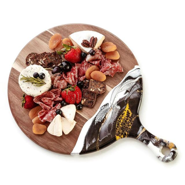 Round Cheese Paddle Acacia Boards