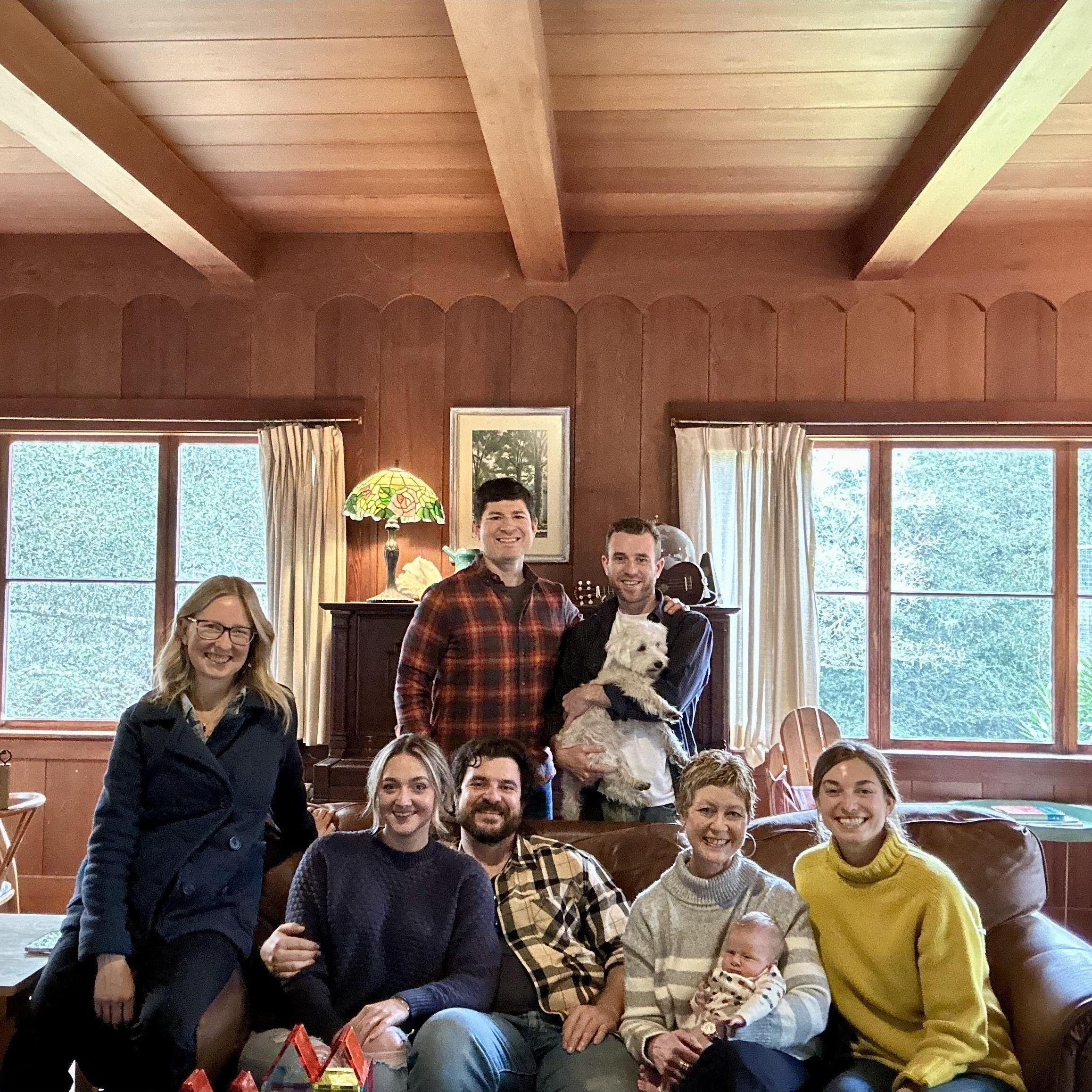 One of many family weekends in the cozy cabin