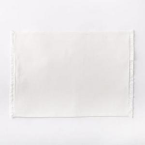 Frayed Edge Placemat, Stone White, Set of 2