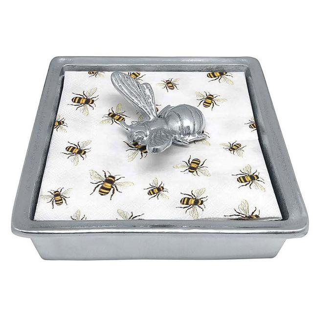 Honey Bee Recycled Aluminum Napkin Holder with Napkins