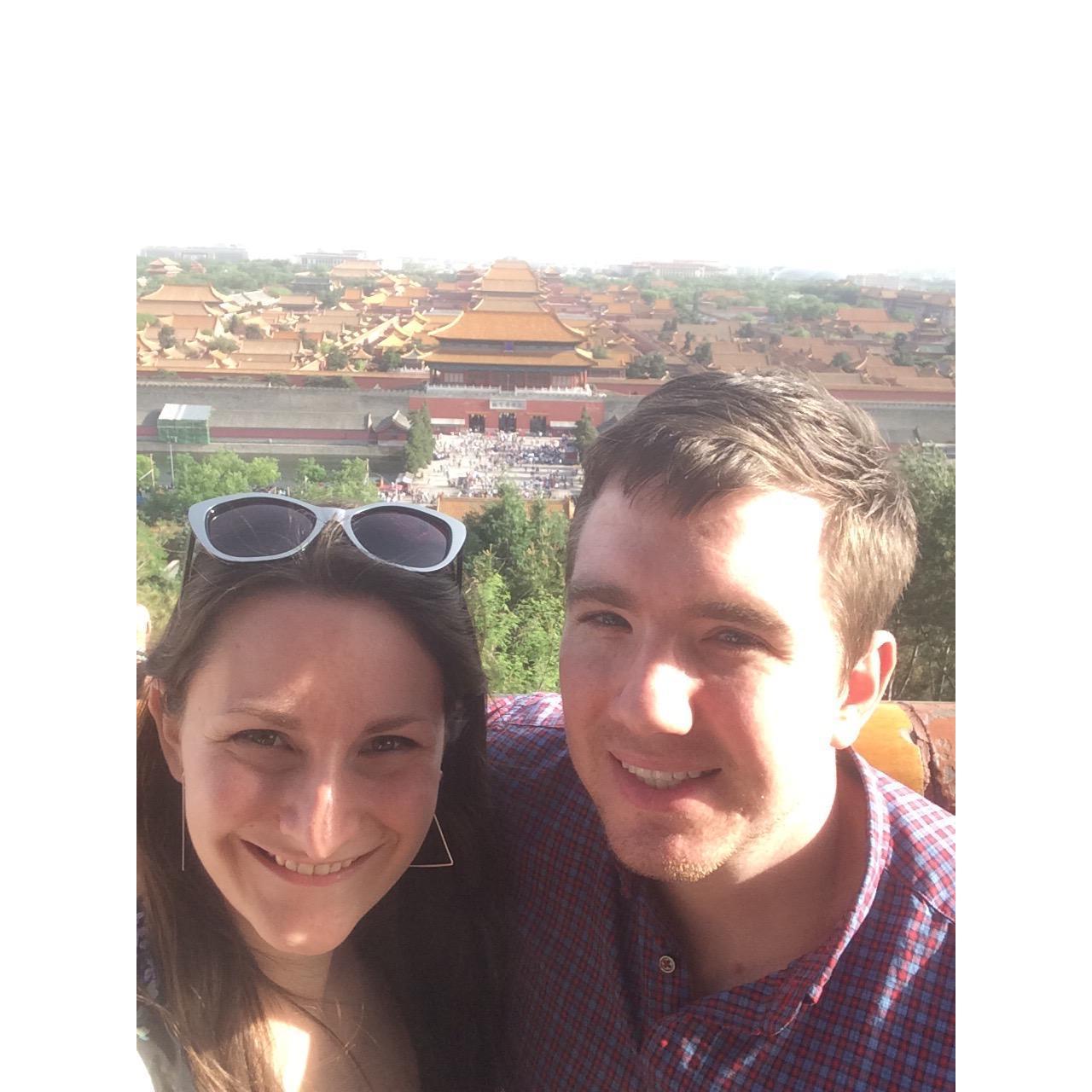 Jingshan Park with the Forbidden City in the background, Beijing, China - 2016