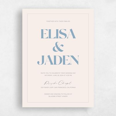 Linen, Beige Wedding Invitation - Carlisle Classic
