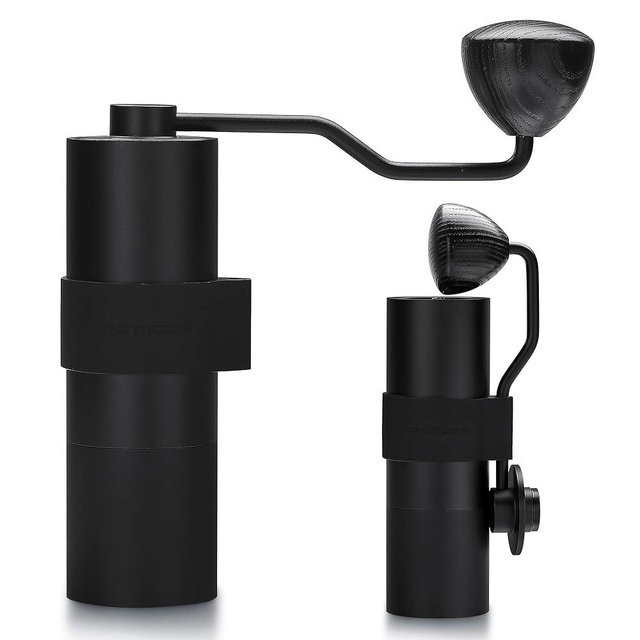 Normcore Manual Coffee Grinder V2-38mm Titanium Contemporary Conical Burr - Hand Grinder - Adjustable Settings - For Espresso, Aeropress, Pour over, French Press