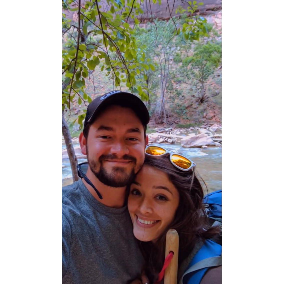 Our first road trip together. We hiked the Narrows and drove across Utah, Arizona, and Nevada!