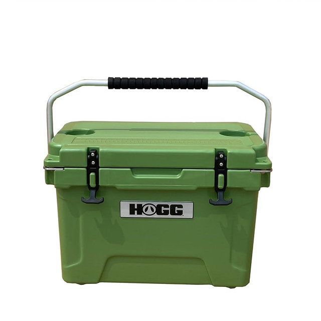 Hogg 65 qt Insulated Cooler with Wheels and Handles, Rolling Ice Chest with Wheels, Rotomolded Wheeled Coolers for Camping, Drinks, Outdoors, 65qt Blue