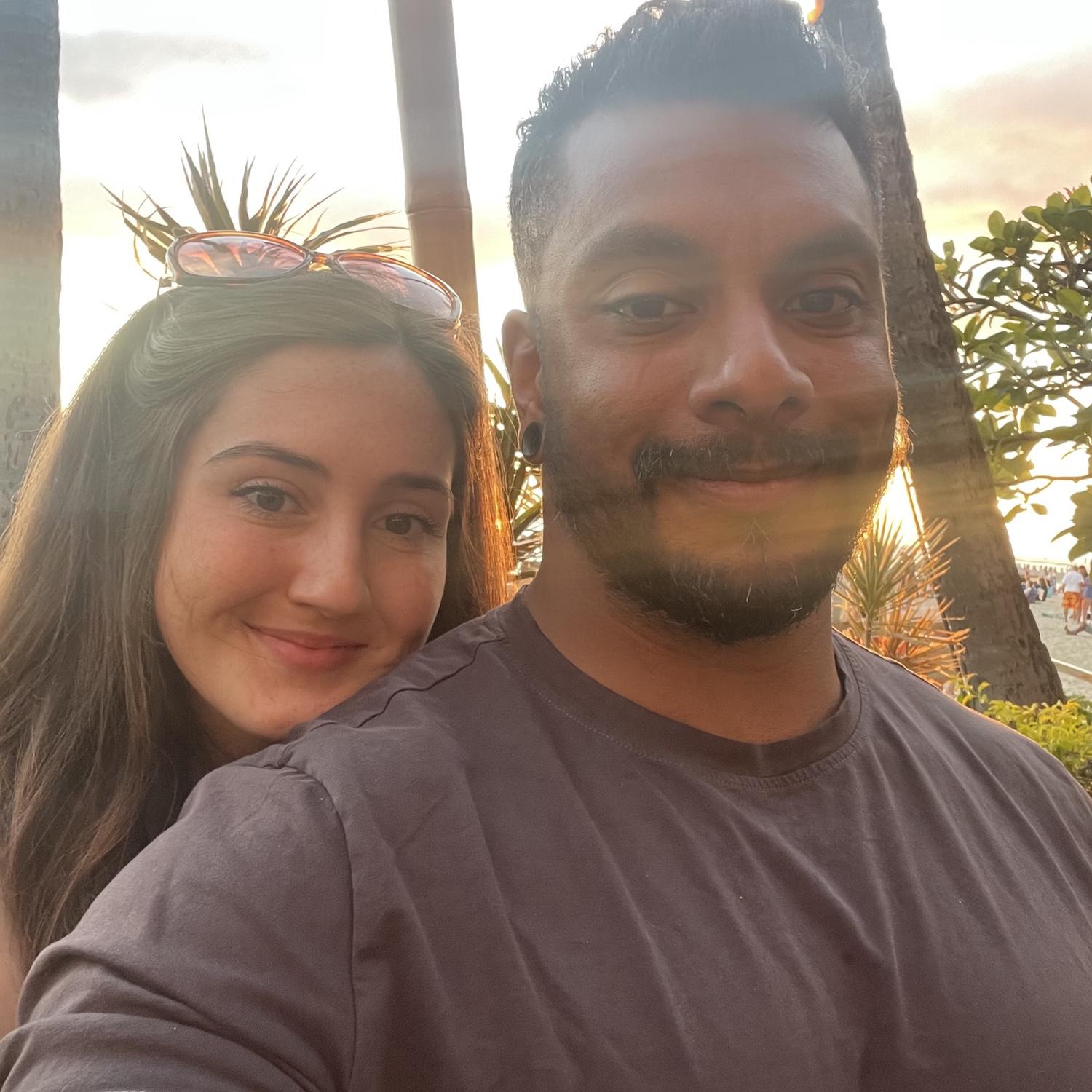 Celebrating our first anniversary back where we met:)